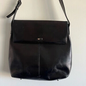 Vintage Oroton black leather crossbody bag